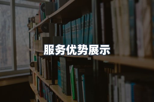 服务优势展示